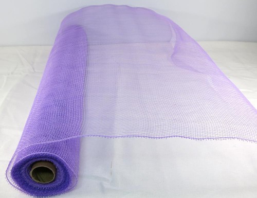 Tessuto decorativo mesh 900 x 50 cm su rotolo piccole maglie, viola - Foto 2 di 4