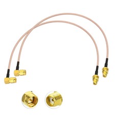 10-Pack SMA Male to Female Bulkhead Mount RG316 Antenna Adapter Cable 12" for 4G