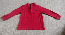 Chaps 1/4 zip youth boys cotton sweater, Boys Size 4, Red, Logo, EUC