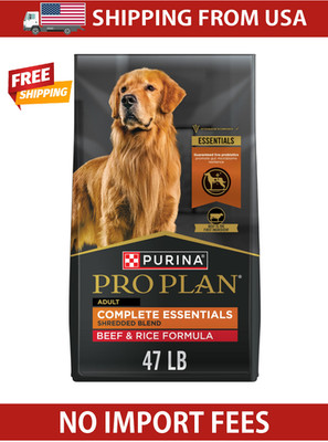 Purina Pro Plan Adult Shredded Blend Beef & Rice Formula Dry Dog Food, 47-lb bag