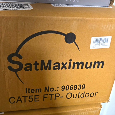 SatMaximum CAT5E FTP Outdoor Ethernet Cable 1000 ft Black, Raw Ends