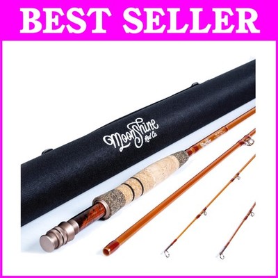 Vintage Orange Fly Fishing Rod by Moonshine Lightweight with Extra Tip  Section