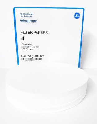 Whatman Filter Paper Grage-4-125 Qualitative 100 circles Dia: 12.5CM Pack of 100