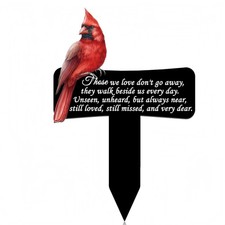 11.8 inch Cardinals Memorial Grave Markers Metal Cemetery Decorations Loss of...