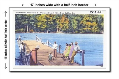 Georgia 1940s - Blackshear's Ferry over the Oconee River, 4 mil - 11x17 Poster