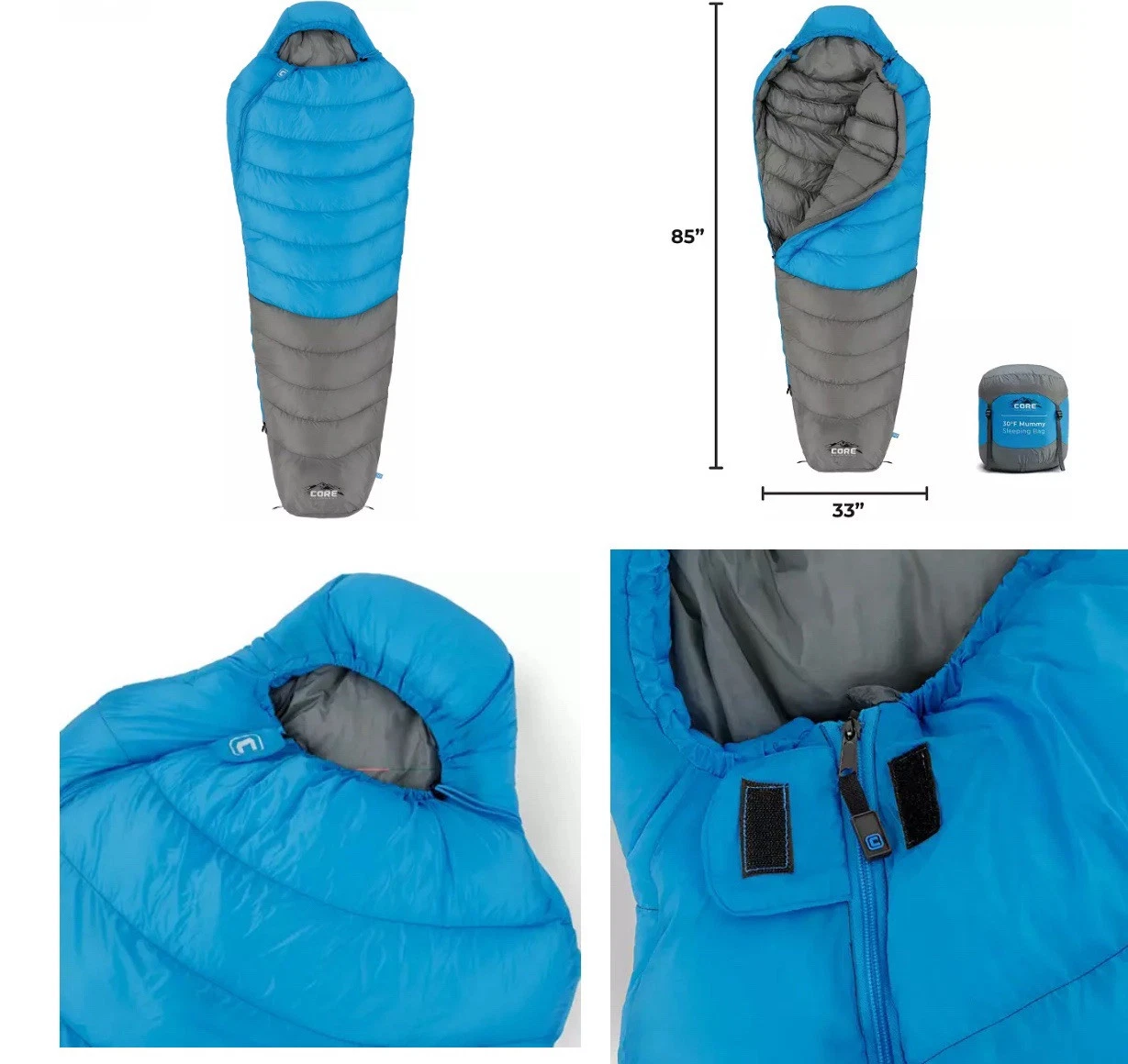 Open Box New In Sealed Bag Core Equipment Mummy Sleeping Bag