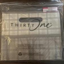 Thirty-One Gifts Thirtyone 31 Gifts Fold N' File -Soft Plaid BRAND NEW