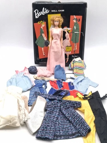 Vintage Barbie Case 1961 With Midge/ Clothes