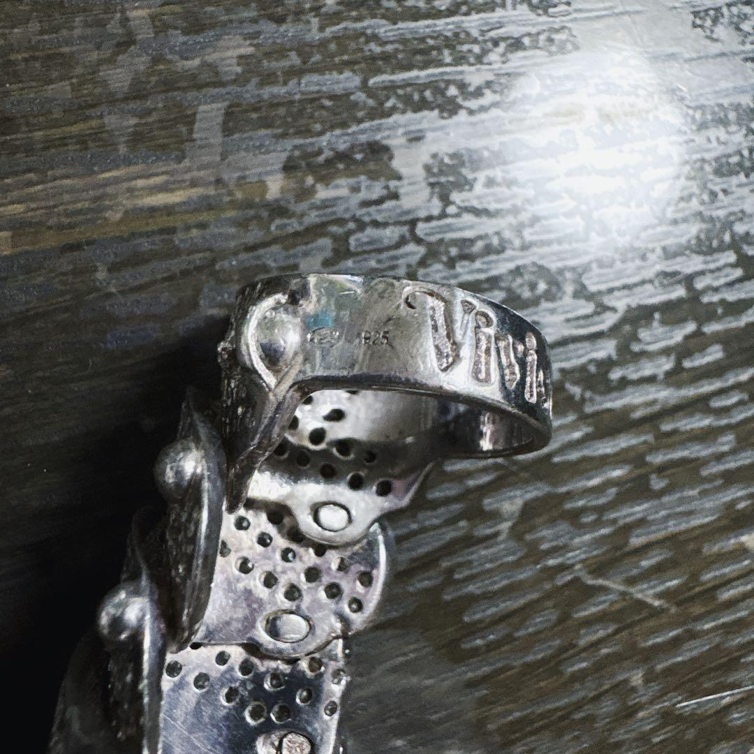 Vivian Westwood ring 指輪　925 Rare Vivienne Westwood Diamante Armor Ring Silver 925 Size XS