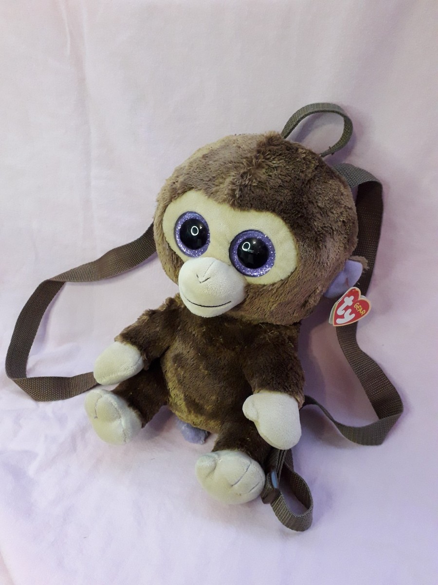 PELUCHE SAC A DOS COCONUT SINGE TY 2017 AVEC ETIQUETTE 25 CM