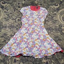 Vtg Y2K Forever 21 Multi Floral Sleeveless Dress Womens Size Small