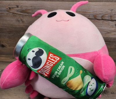 Snackles 14  Series 2 Pink Shrimp Lily Sour Cream & Onion Pringles Plush