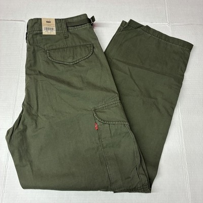 Levi s XX Cargo Baggy Pants Men s Size 32x32 Forest Green Slightly Tapered Leg