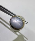 Vintage White Star Sapphire Ring Solid 925 Silver Men's Signet Birthstone Ring