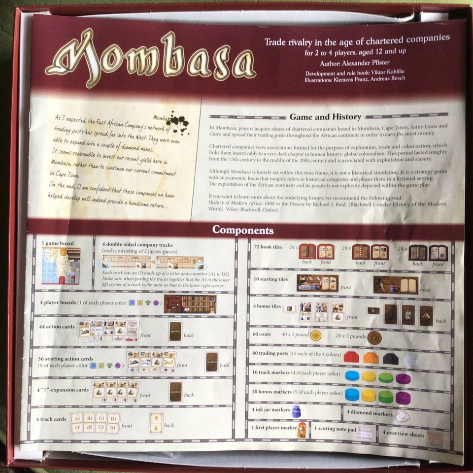 MOMBASA Board Game by Alexander Pfister ~ R&R Games ~ COMPLETE VGC - Image 3 of 4