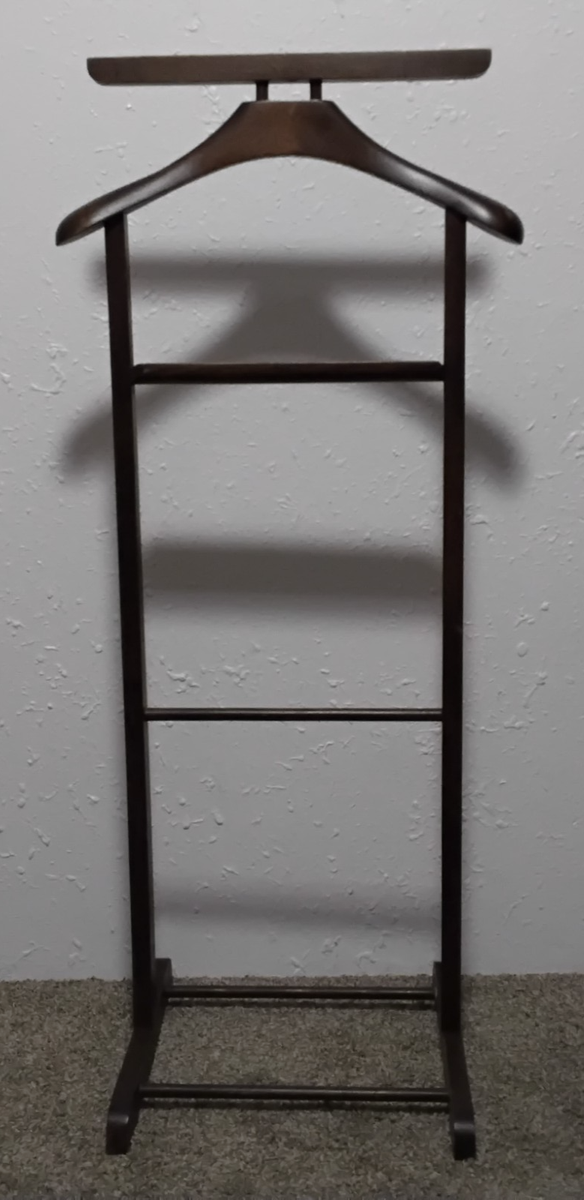 Vtg Wooden Butler Gentleman's Valet Stand Suit Mens Clothing Tie