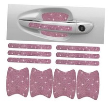10PCS Bling Car Door Handle Anti-Scratch Sticker, Bling Car Door Handle Pink