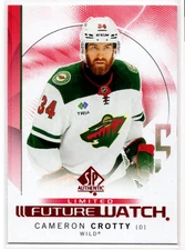 2024-25 Upper Deck SP Autenthic Future Watch Limited Cameron Crotty Minnesota