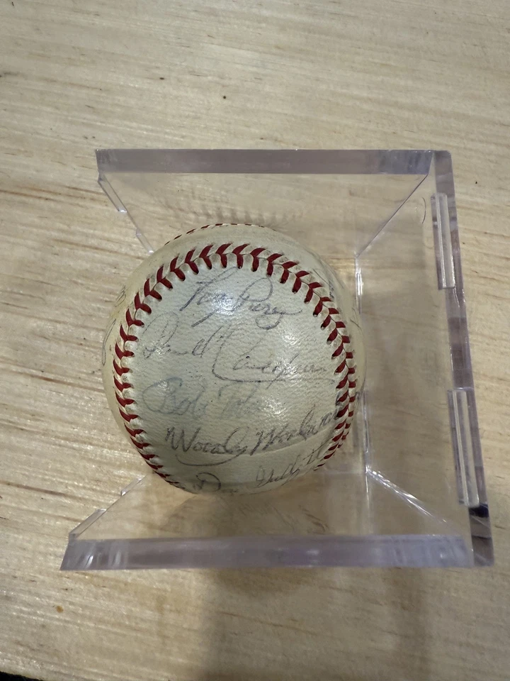 MLB 1970 Cincinnati Reds Signed NL Baseball Big Red Machine Rose Bench Perez  - Image 4 of 4