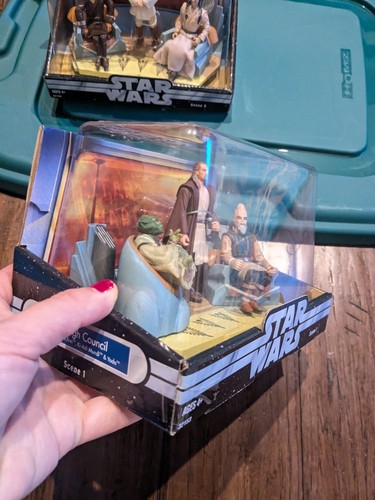 Star Wars Jedi Alto Consejo Escena 1 2 Plo Koon Obi-Wan Eeth Figuras 2004 Fantasma - Imagen 7 de 12