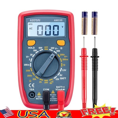 Digital Multimeter AC DC Voltage Current Tester Backlight Auto Shutoff Safety US