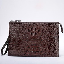 A4 Mens Genuine Leather Underarm Bag Zipper C...