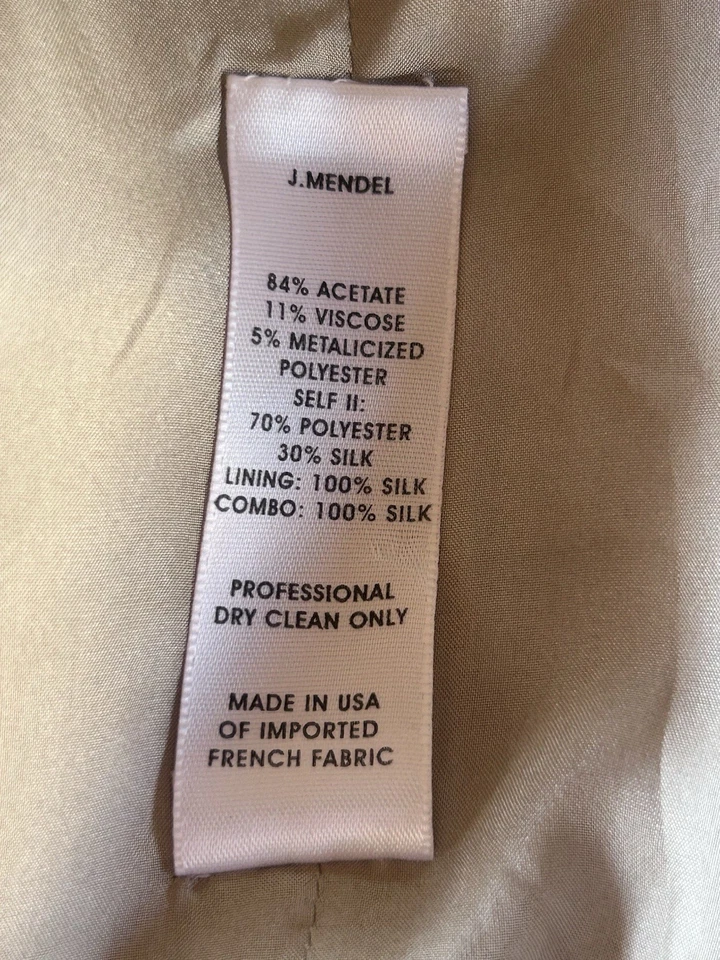 Vestido dorado mezcla seda J Mendel Foto 3 de 4
