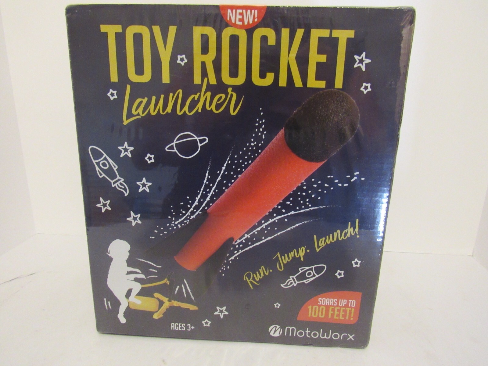 MotoWorx Toy Rocket Launcher Shoots Up To 100 Feet 8 Foam Rockets eBay