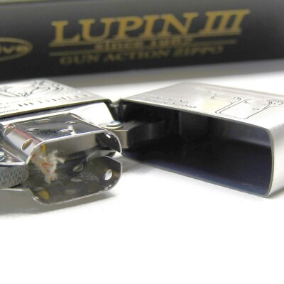 Lupin III Fujiko Mine Gun Action Limited Zippo Oil Lighter 2001