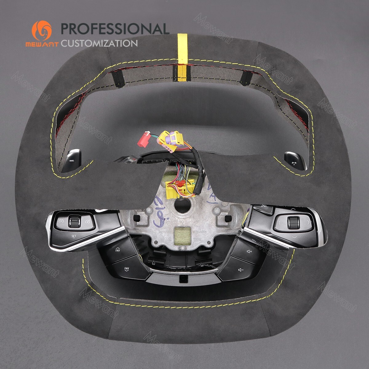 Mewant Custom DIY Alcantara Steering Wheel Cover for Chevrolet Corvette