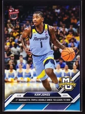 Kam Jones Marquette Triple Double BEAT Purdue 2023-24 Bowman U Now 14 Blue 43/49