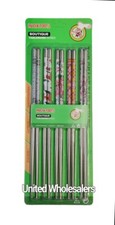 10 Stainless Steel Chopsticks Chop Sticks Beautiful Gift 5 Pairs Assorted Design
