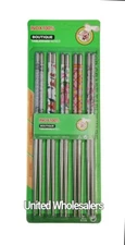 10 Stainless Steel Chopsticks Beautiful Elegant Gift Set 5 Pairs Assorted Design