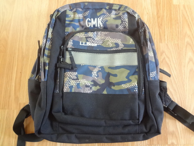 KIDS LL BEAN ORIGINAL BOOK PACK BACKPACK Camo Print