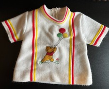 Vintage Winnie the Pooh Disney Sears Kids White Knit Sweater Balloons