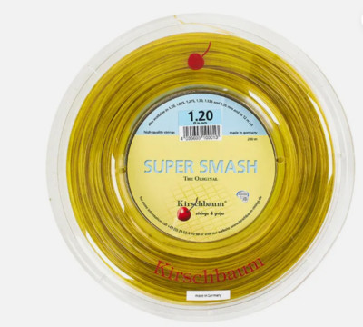 Kirschbaum Super Smash Original 1.20 Tennis Polysaite 1,20mm gelb Rolle 200m