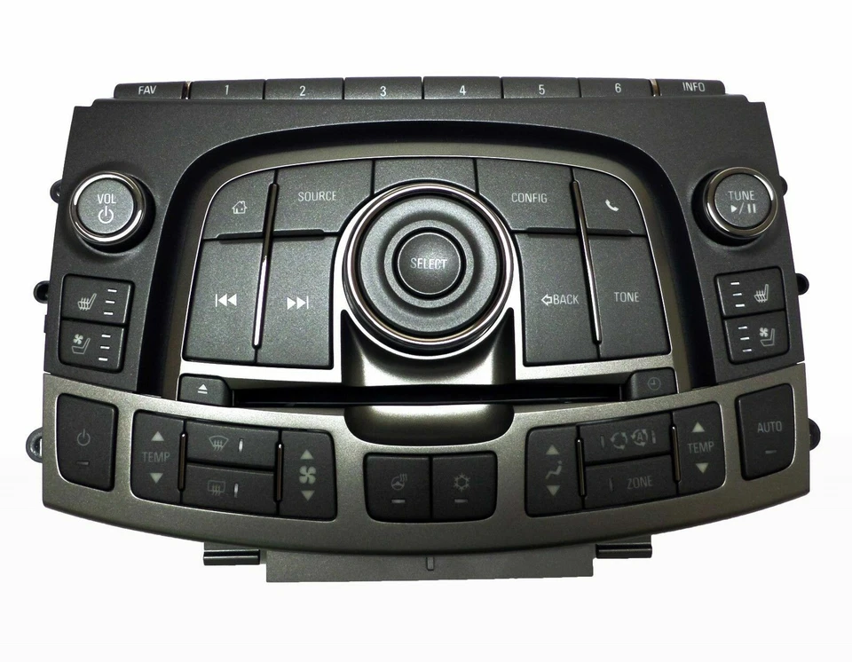 22758483 Panel de control de CA Asiento térmico Reproductor de radio AM FM MP3 2012 Buick LaCrosse Foto 4 de 4