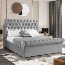 LETTO OTTOMANO CONTENITORE GAS LIFT UP 3 PIEDI SINGOLO PICCOLO MATRIMONIALE 4 PIEDI 6 KING SIZE VELLUTO