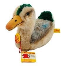 STEIFF Green Blue TULLA MALLARD Duck 8 Inches West Germany 3 Tags SQUEAKER
