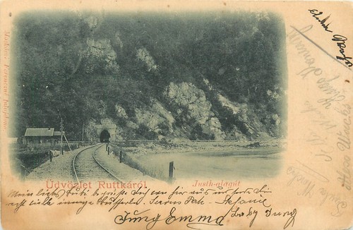 1899 Ruttka Ungarn Poststempel auf "Udvozlet Ruttkarol, Justh Alagut" Postkarte - Bild 1 von 2