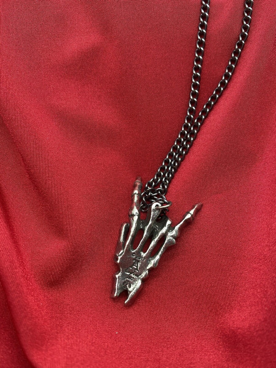 Alchemy Gothic P797 Maloik: Sign Of The Horns Maschio Necklace IN