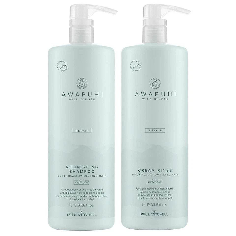 Paul Mitchell Awapuhi Wild Ginger Repair Shampoo & Conditioner 33oz. ~fast ship~ - Image 2 of 2