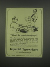 1949 imperial Typewriters Ad - What's the translation George? thumbnail