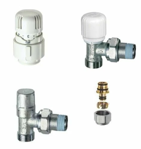 FAR RUBINETTERIE SPA KIT TESTA TESTINA TERMOSTATICA VALVOLA DETENTORE ED ACCESSORI "FAR" RADIATORE