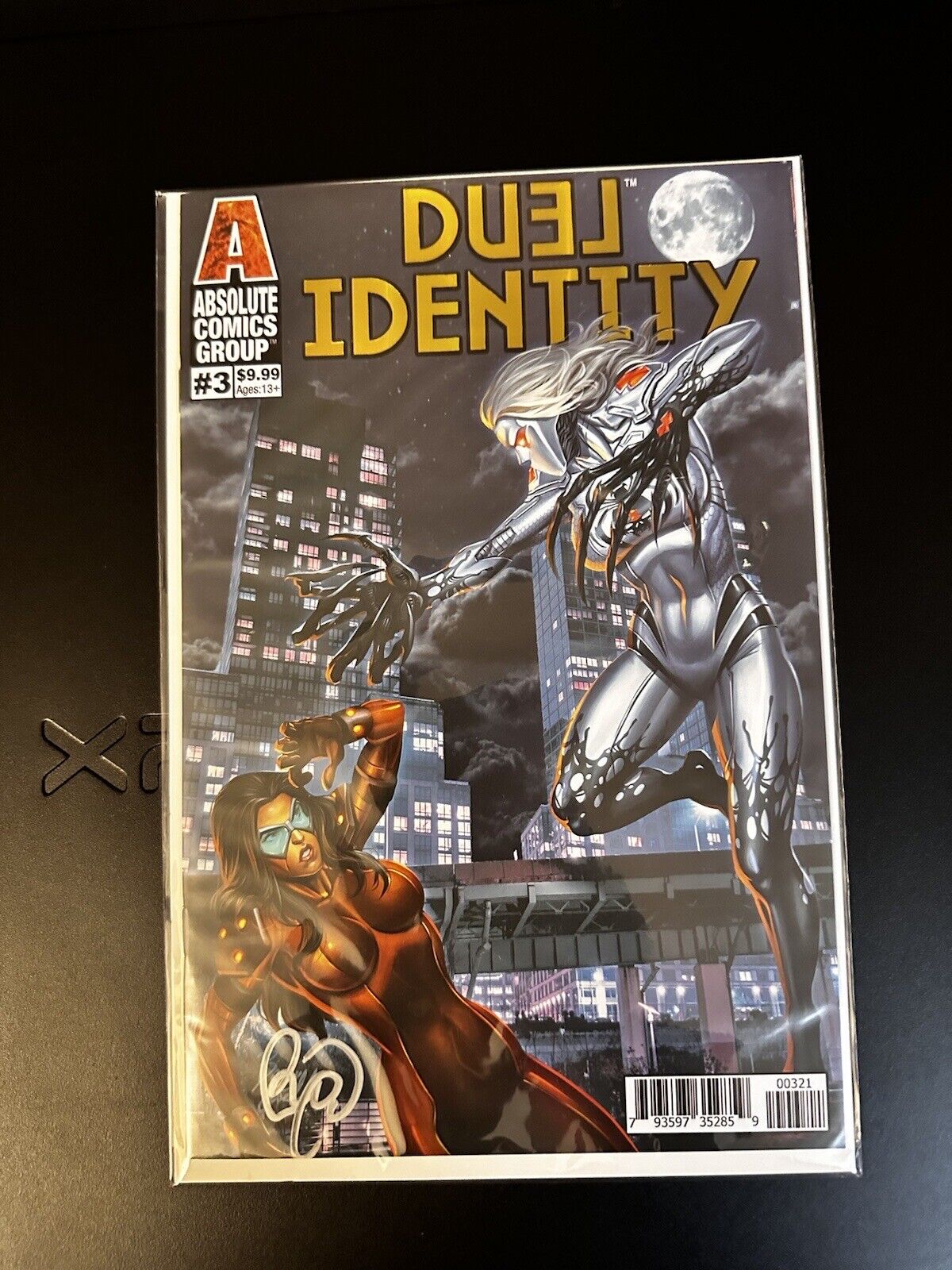 Duel Identity #3 Foil Trade Dress variant signed by Benny Powell w/COA