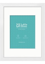 Lavie Home 14x18 Inch Picture Frame White 12x16 Inch With Mat New