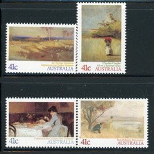 AUSTRALIA 1146-49 SG1212-15 MNH 1989 Impressionist Paintings set of 4 CV$3