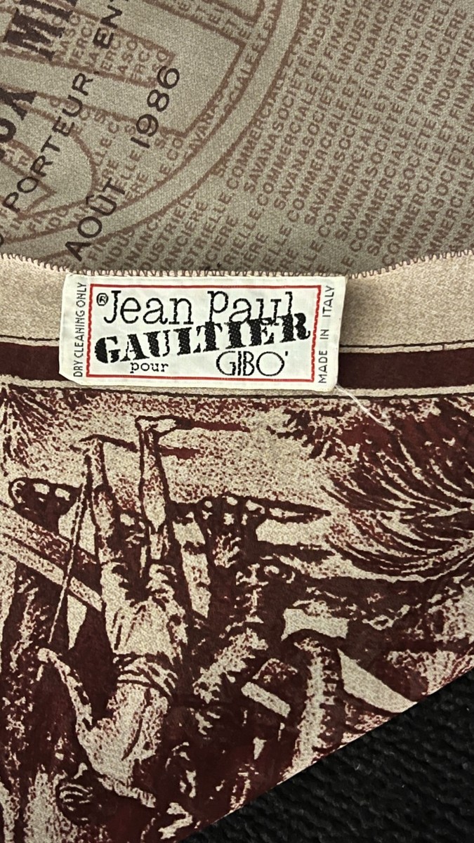 JEAN PAUL GAULTIER pour GIBO 1986 Pink/Plum Silk Chiffon 