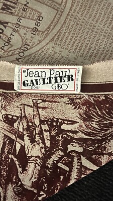 JEAN PAUL GAULTIER pour GIBO 1986 Pink/Plum Silk Chiffon 