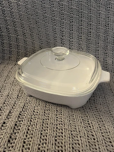 Corning Microwave Plus MW-9-B Browning Skillet USA Pyrex Lid Vintage